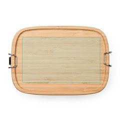 Fiambrera de acero inoxidable con tapa de bambú | ZONA2 | 100 x 30