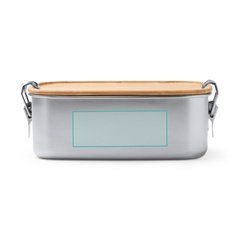 Fiambrera de acero inoxidable con tapa de bambú | ZONA3 | 100 x 30