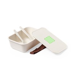Fiambrera BPA free 1L con Cubiertos | En la tapa | 30 x 30