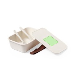 Fiambrera BPA free 1L con Cubiertos | En la Tapa | 50 x 50