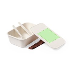 Fiambrera BPA free 1L con Cubiertos | En la tapa | 70 x 70