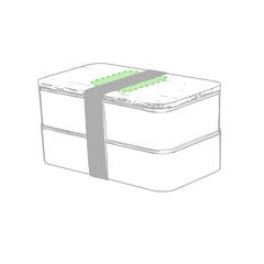 Fiambrera Doble PP/Bambú 1.4L | Area 5 | 70 x 70