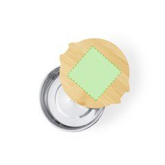 Fiambrera Inox Hermética Bambú 800ml | Centrado en la Tapa | 100 x 100