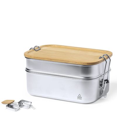 Fiambrera 2x Acero Inox Reciclado
