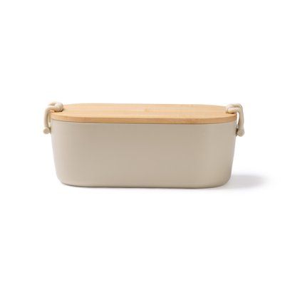 Fiambrera con cierre seguro Beige