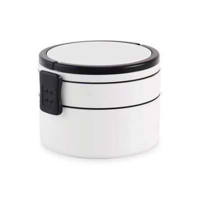 Fiambrera de dos pisos con asas 950 ml Blanco