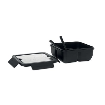 Fiambrera PP 600ml con Cubiertos