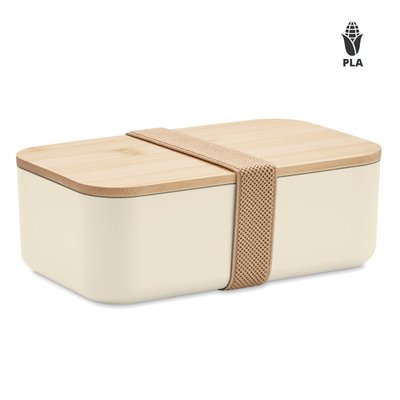 Fiambrera con Tapa de Bambú Beig