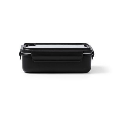 Fiambrera con tapa transparente y compartimentos Negro