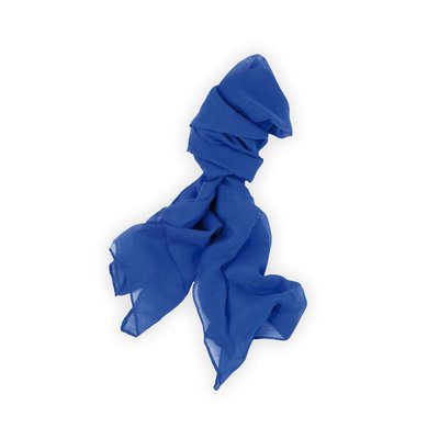 Fino foulard de viscosa y poliéster Azul