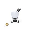 Fondue de cerámica con base metálica
