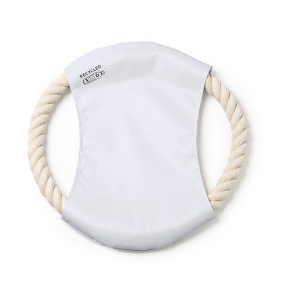 Frisbee para mascotas con tejido RPET Blanco