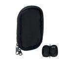 Funda para llaves RPET 300D con cremallera Negro