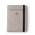 Funda pasaporte PU Leather con cierre elástico Gris