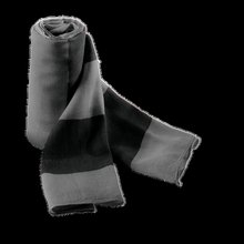 Fular rayas bicolor de algodón Black / Dark Grey