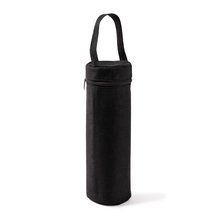 Funda térmica para botella de canvas reciclado Negro