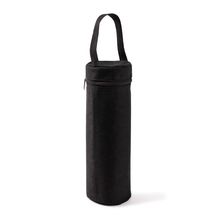 Funda térmica para botella de canvas reciclado Negro
