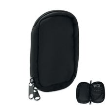 Funda para llaves RPET 300D con cremallera Negro