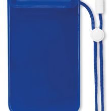Funda táctil impermeable para móvil con cordón Azul Transparente