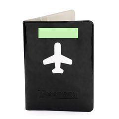Funda para pasaporte en pvc | En la portada encima del avión | 60 x 15