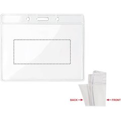 Funda portacredenciales transparente 10 x 8 cm | Frontal | 70 x 30