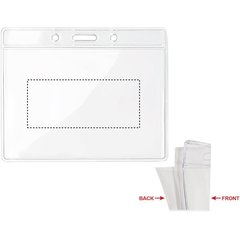Funda portacredenciales transparente 10 x 8 cm | Trasero | 70 x 30