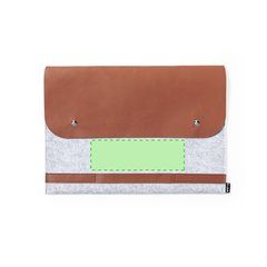 Funda Portátil 14" de Fieltro y Polipiel | Centrado en la parte inferior | 190 x 40