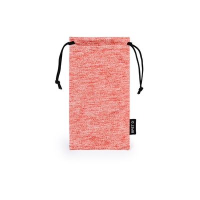 Funda para gafas RPET con cordones autocierre Roj