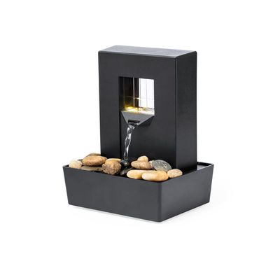 Fuente de Agua infinita con Luces LED y Piedras Naturales
