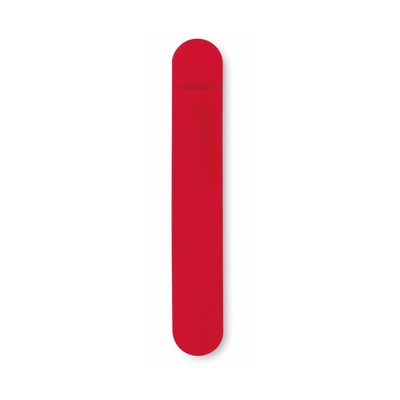 Funda plana de antelina para presentación de bolígrafos Roj