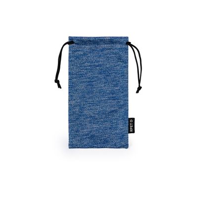 Funda para gafas RPET con cordones autocierre Azul