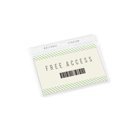 Funda acreditación horizontal PVC