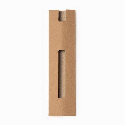 Funda de cartón con ventana para bolígrafo Crudo