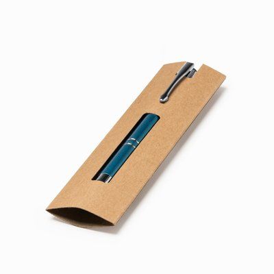 Funda de cartón con ventana para bolígrafo