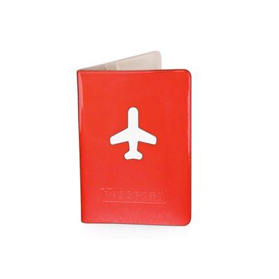 Funda para pasaporte en pvc Roj