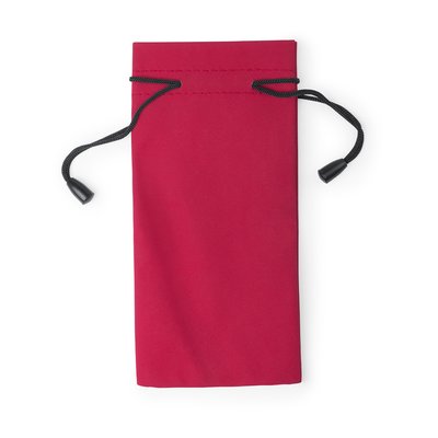 Funda de poliéster para gafas con cierre de cordones Roj