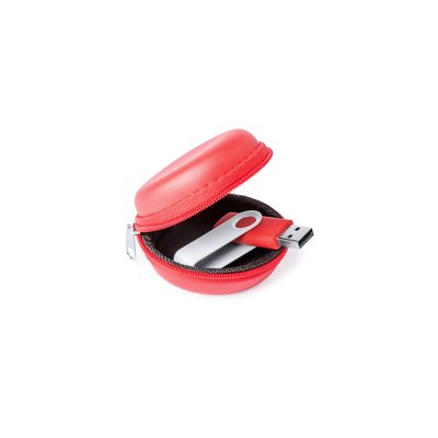 Funda portamonedas redonda de polipiel suave