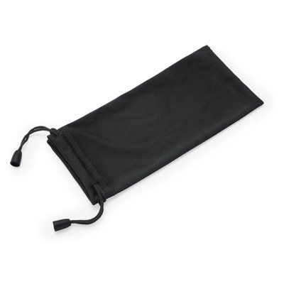 Funda suave para gafas con cordón Negro