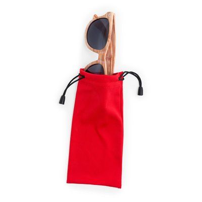 Funda suave para gafas con cordón