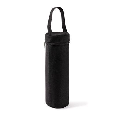 Funda térmica para botella de canvas reciclado Negro