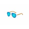 Gafas de sol bambú y metal Azul
