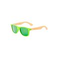 Gafas de sol bambú UV400 lentes espejo Vec