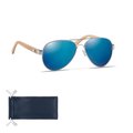 Gafas de Sol Aviador Bambú UV400 Azul