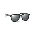 Gafas Sol UV400 Espejo con Bambú Plata Brillo