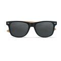 Gafas de sol vintage ecológicas con patillas de bambú Negro