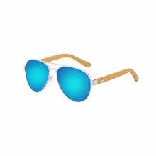 Gafas de sol bambú y metal Azul