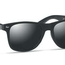 Gafas Sol UV400 Espejo con Bambú Negro