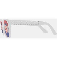 Gafas personalizadas con bandera en las lentes | Pierna Izquierda | 65 x 8