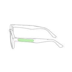 Gafas de sol circulares vintage UV400 | En la patilla izquierda | 31 x 5