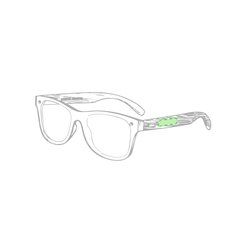 Gafas Sol Espejo UV400 Bambú | En la patilla izquierda | 40 x 6
